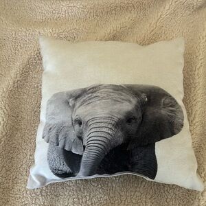 Elephant throw pillow